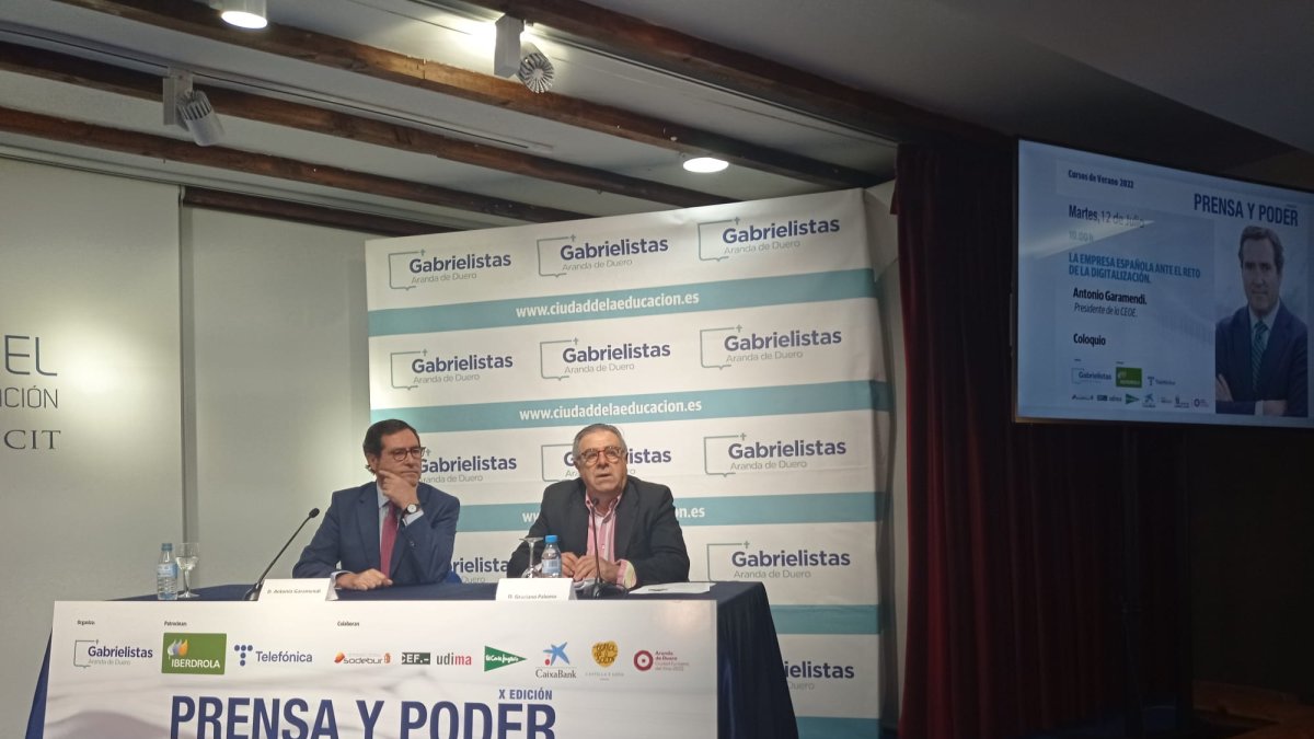 Es el cuarto año que Antonio Garamendi participa en el curso Prensa y Poder de San Gabriel