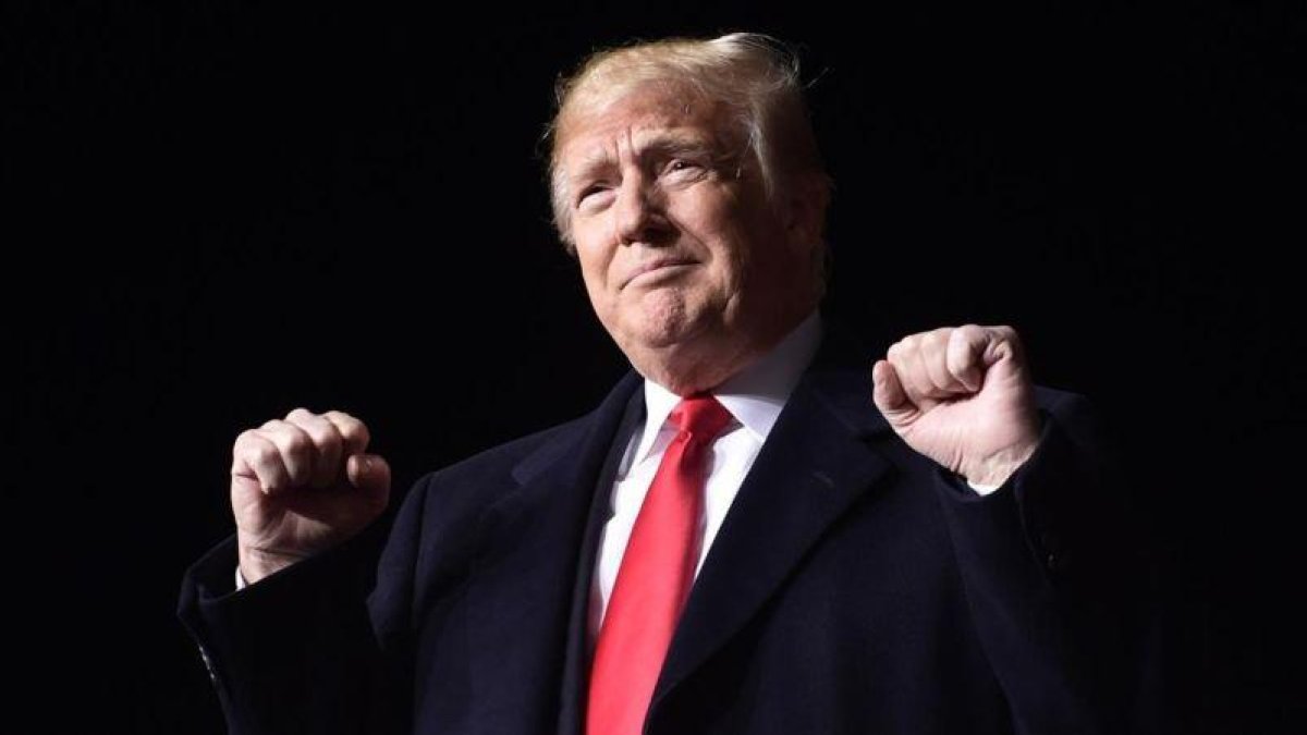 Donald Trump, en un acto electoral en Wisconsin.-SUSAN WALSH (AP)