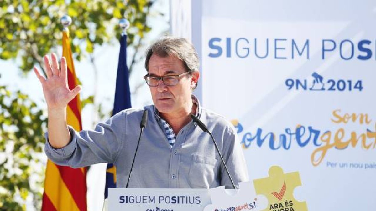 Artur Mas, en la celebración del 'Dia de CIU', en Manresa.-
