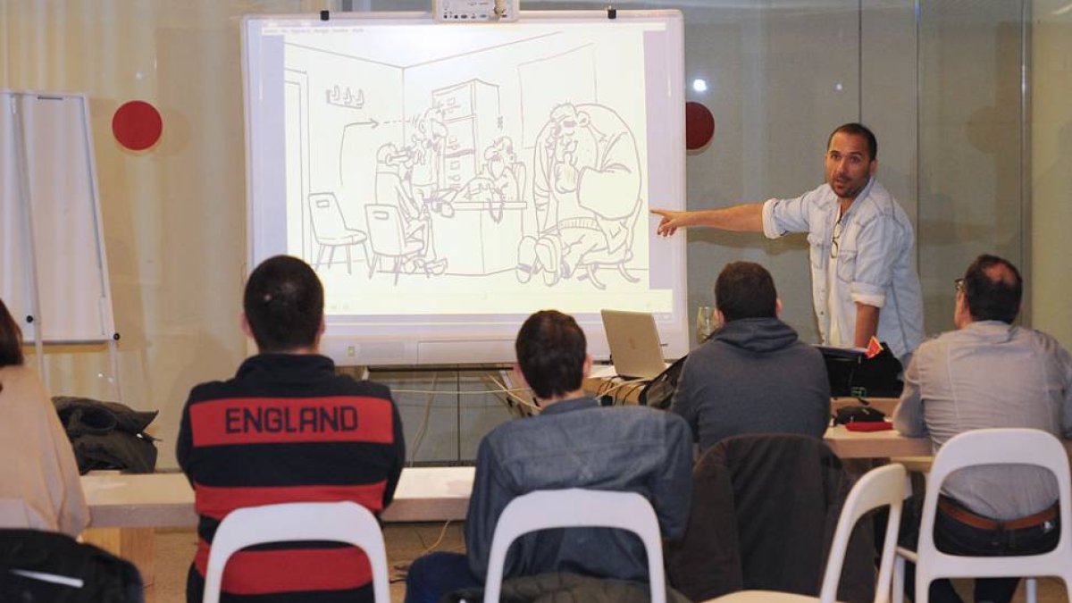 Victor ‘Monigote’ durante el taller en el MEH-