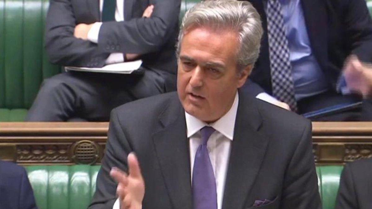 Mark Garnier interviene en la Cámara de los Comunes, el 29 de octubre, en Londres.-AFP
