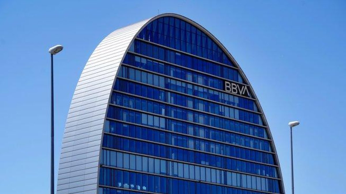 Sede del banco del BBVA en Madrid.-JOSÉ LUIS ROCA