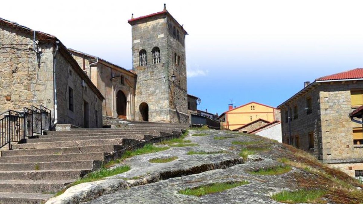 Imagen de la iglesia de San Adrián Mártir. Junto a ella se encuentra la necrópolis medieval.-ECB