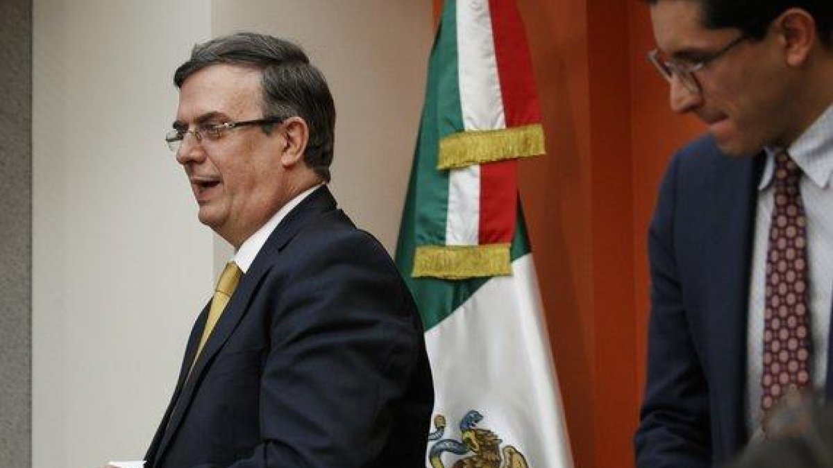 El canciller de México, Marcelo Ebrard.-AP
