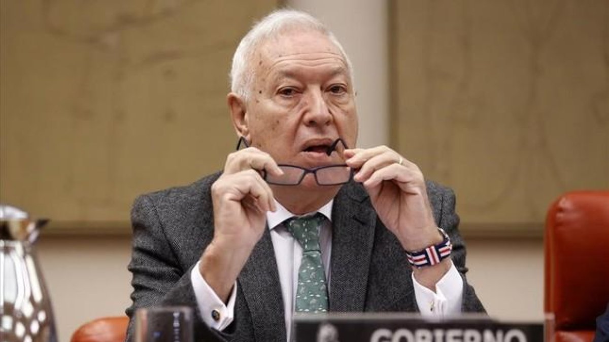 El ministro de Exteriores, José Manuel García Margallo, en su comparecencia este miércoles en el Congreso.-EFE / Chema Moya