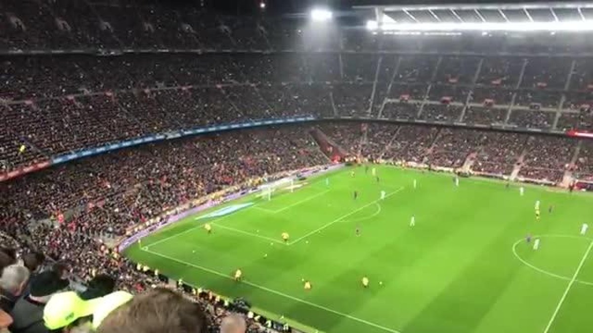 El Camp Nou, este miércoles.-ROGER PASCUAL