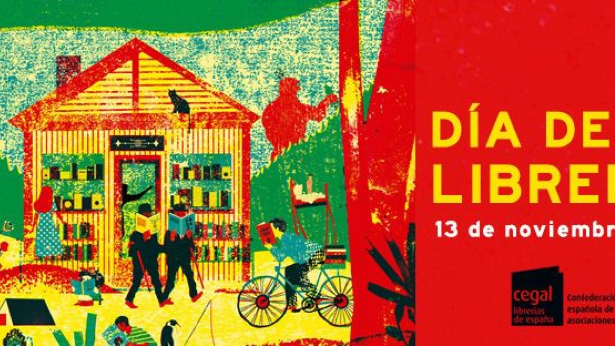 Cartel del Día de las Librerías 2020, obra del ilustrador Ximo Abadía.