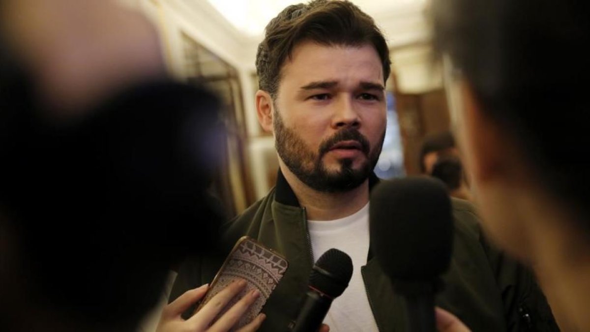 El diputado de ERC en el Congreso Gabriel Rufián.-JOSE LUIS ROCA