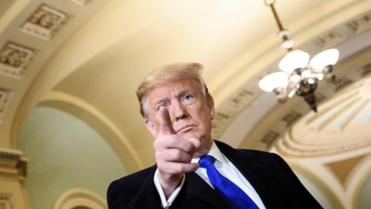 El presidente de los Estados Unidos, Donald Trump, en conferencia de prensa.-AFP