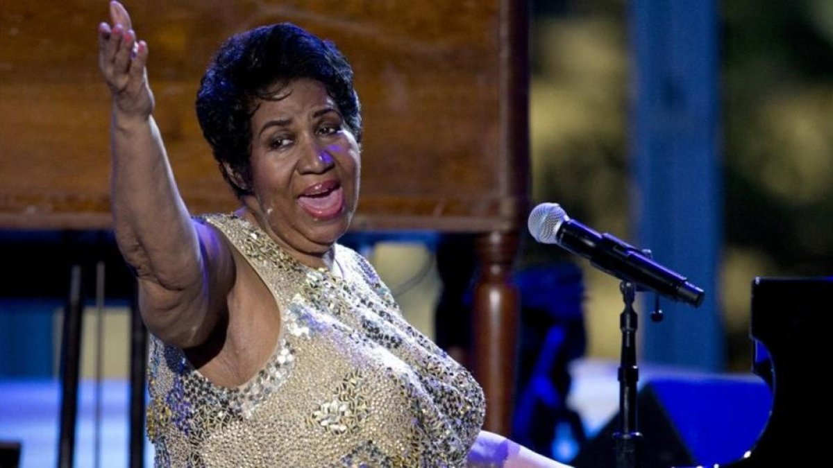 Aretha Franklin, durante un concierto en la Casa Blanca, el pasado 29 de abril.-AFP