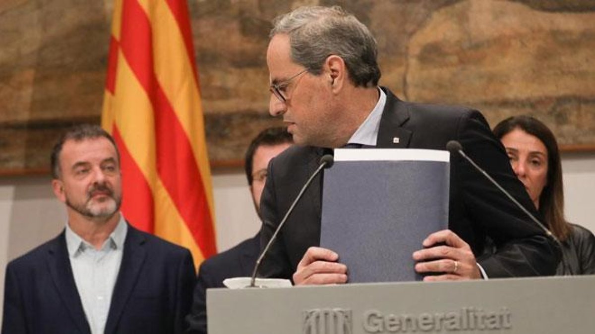 Torra se dirige a la Junta Provincial de Barcelona para notificar su intención de recurrir ante el Supremo.-ROBERT RAMOS