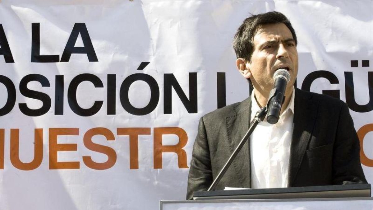 Arcadi Espada, en un acto de Ciudadanos en Barcelona.-ARNAU BACH