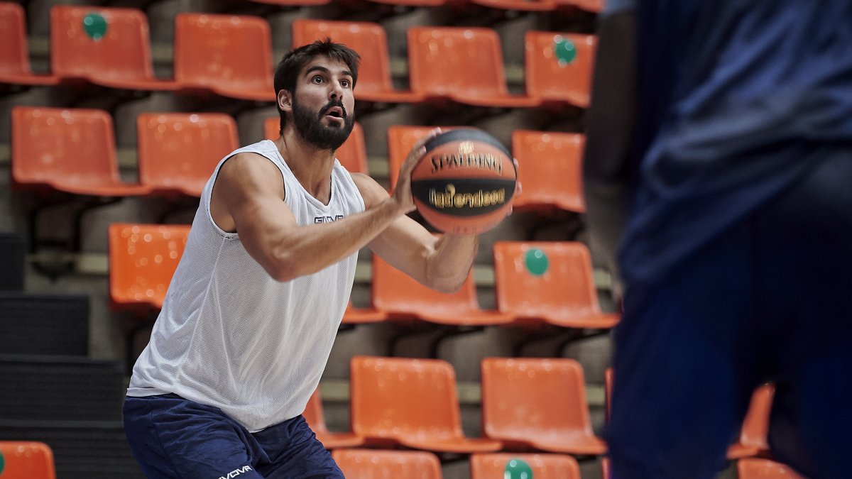 Dani Díez, durante un entrenamiento del Hereda San Pablo SPB / BORJA B. HOJAS