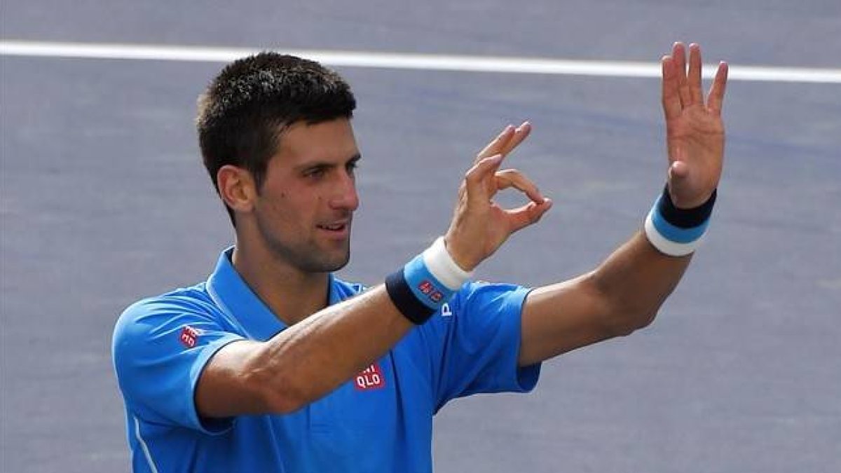 Djolovic celebra su victoria número 50 en un torneo.-Foto: AP / MARK J. TERRILL