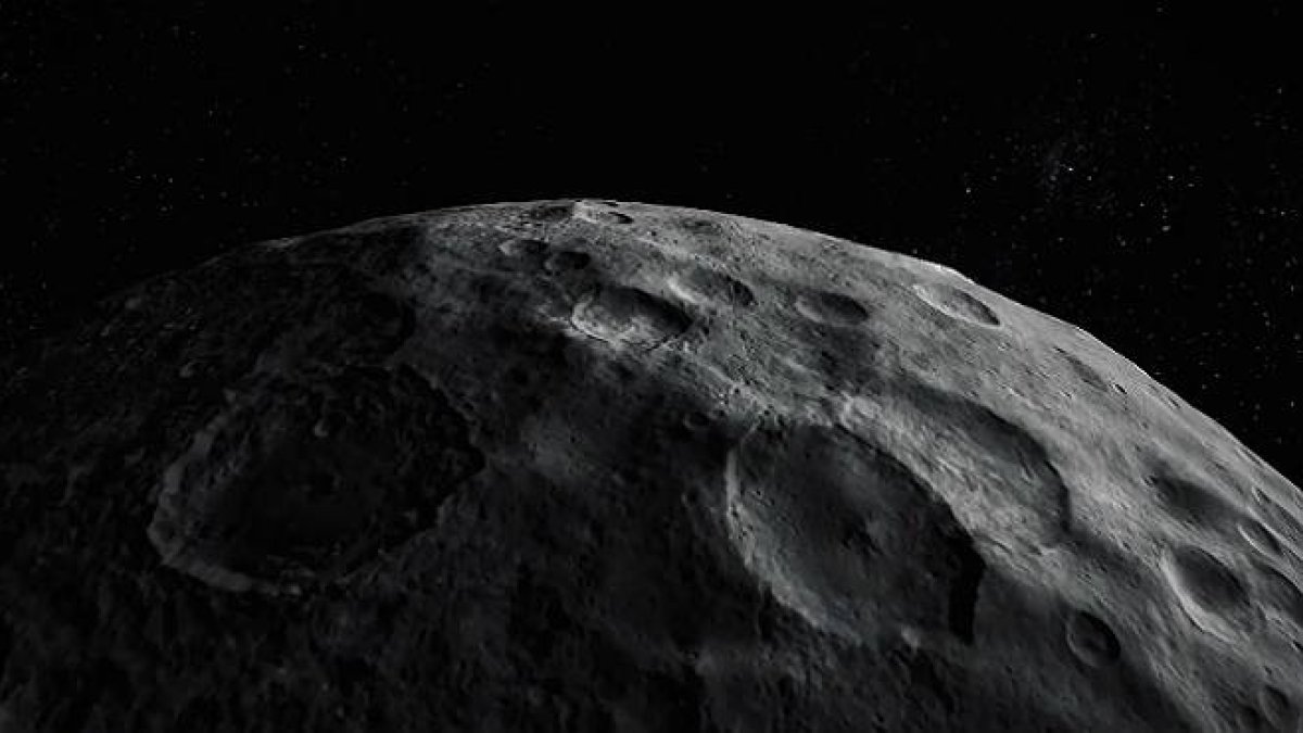 Imagen del recorrido por la superficia llena de cráteres del misterioro y minúsculo planeta Ceres.-Foto: NASA