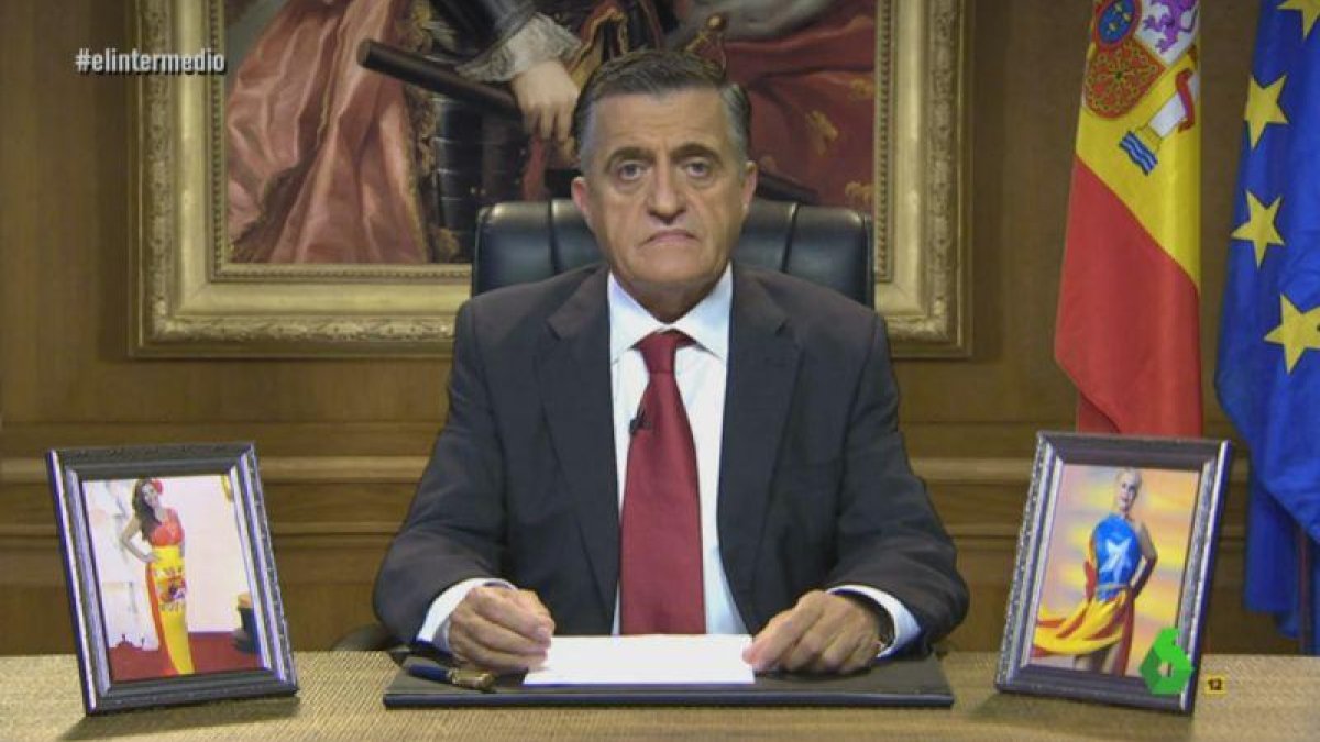 El Gran Wyoming, imitando al Rey en El intermedio.-ATRESMEDIA