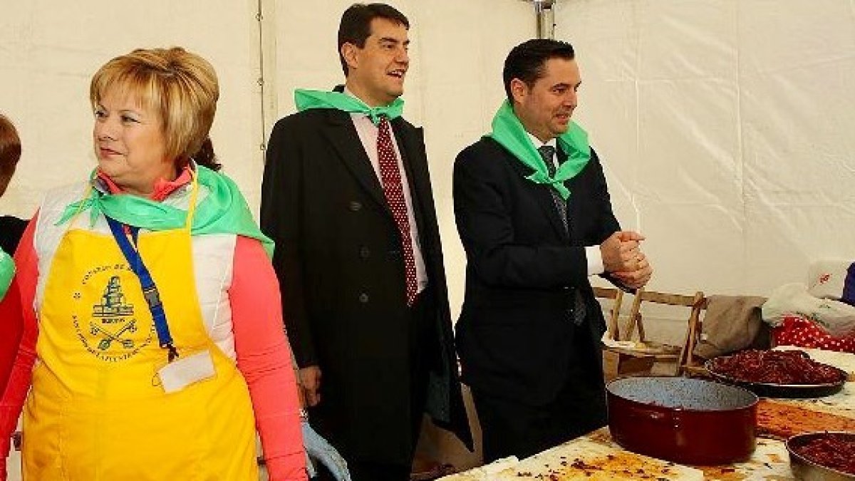 Ibáñez y De la Rosa, en la carpa de la cecina. ICAL