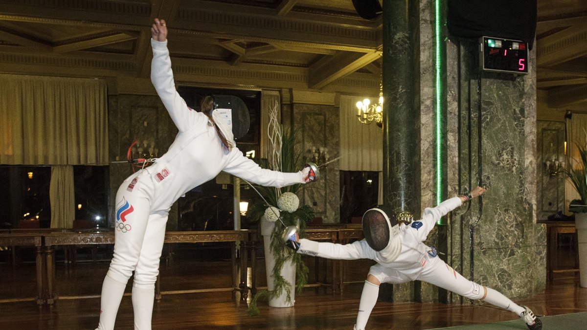 Exhibición de esgrima en Burgos. TOMÁS ALONSO