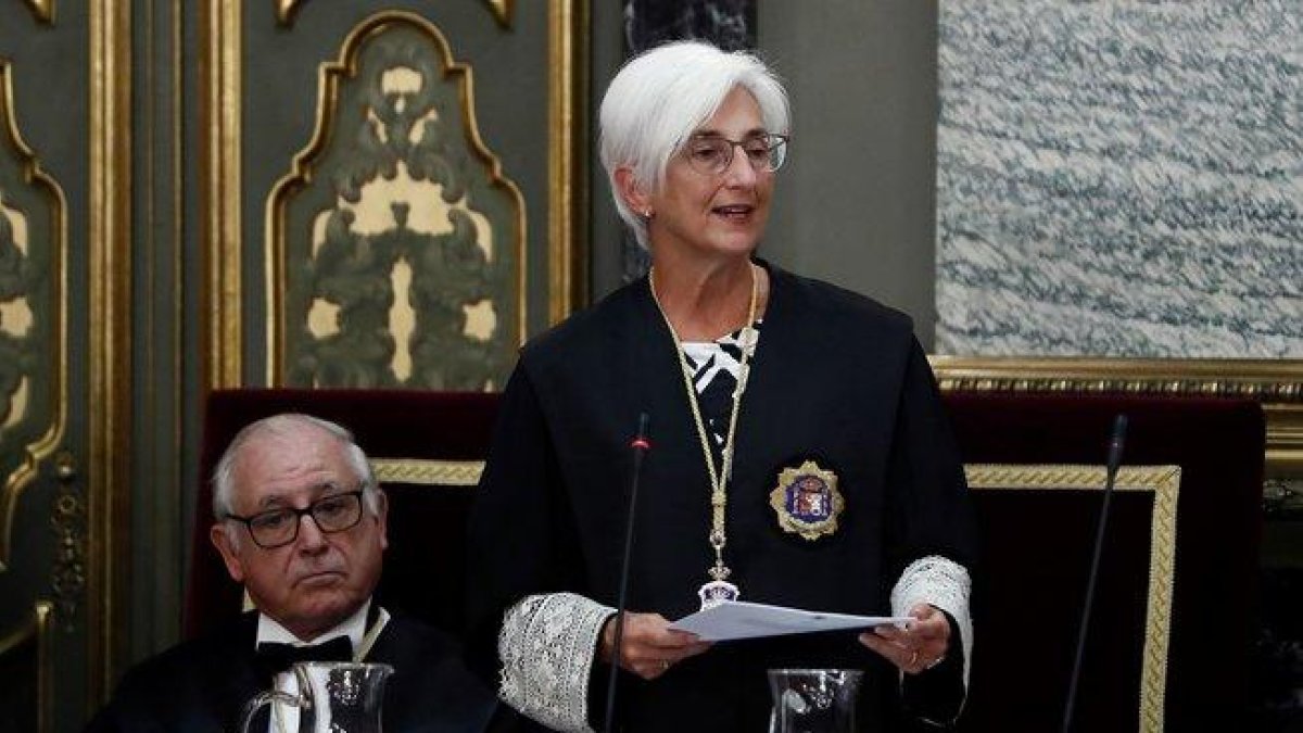 La fiscala general del Estado, María José Segarra, en la apertura del año judicial.-EFE