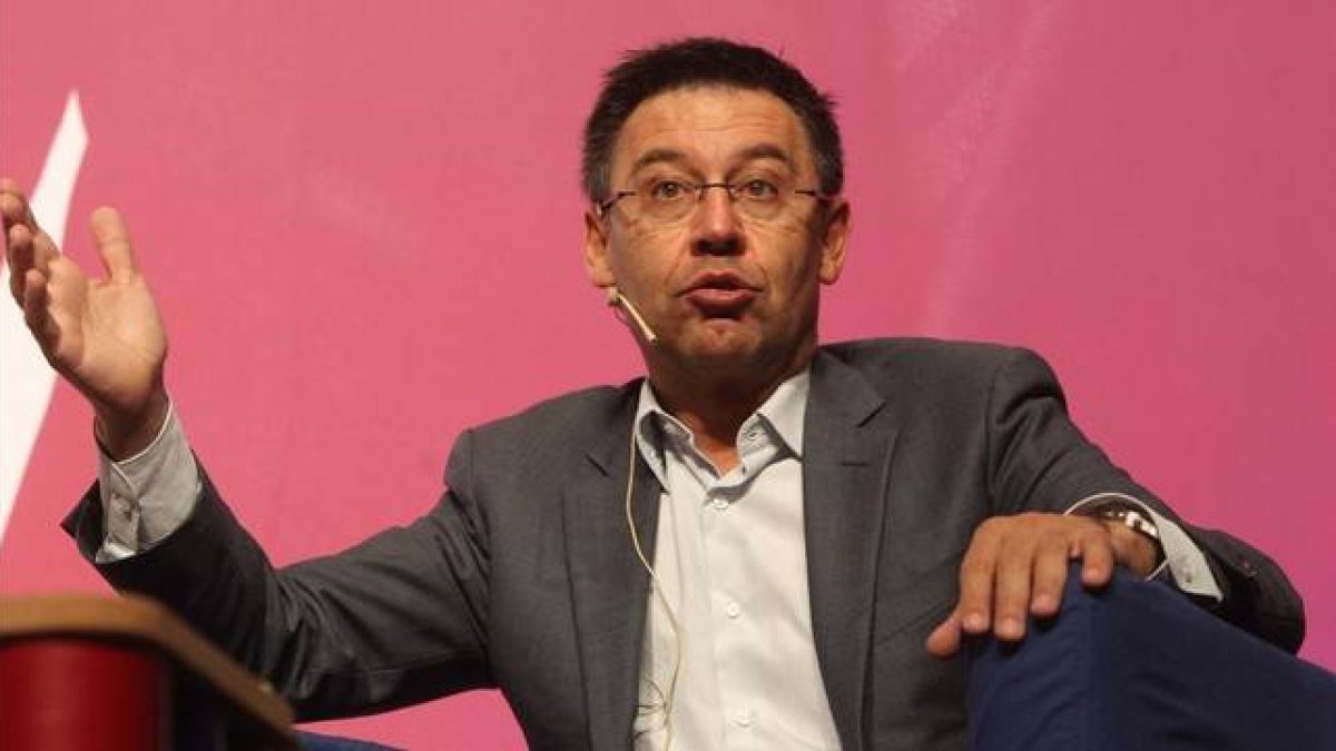Josep Maria Bartomeu, en Sant Joan Despí-Foto: JM AROLAS