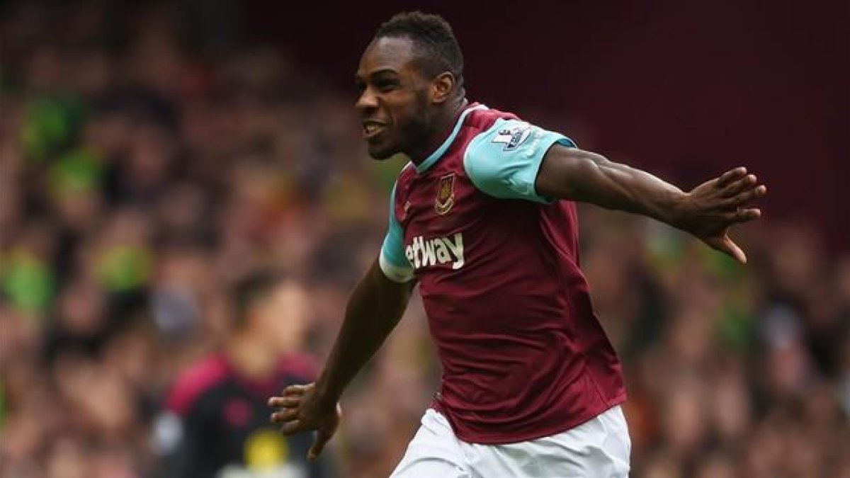 Michail Antonio celebrando el gol ante el Sunderland.-REUTERS / TONY O BRIEN