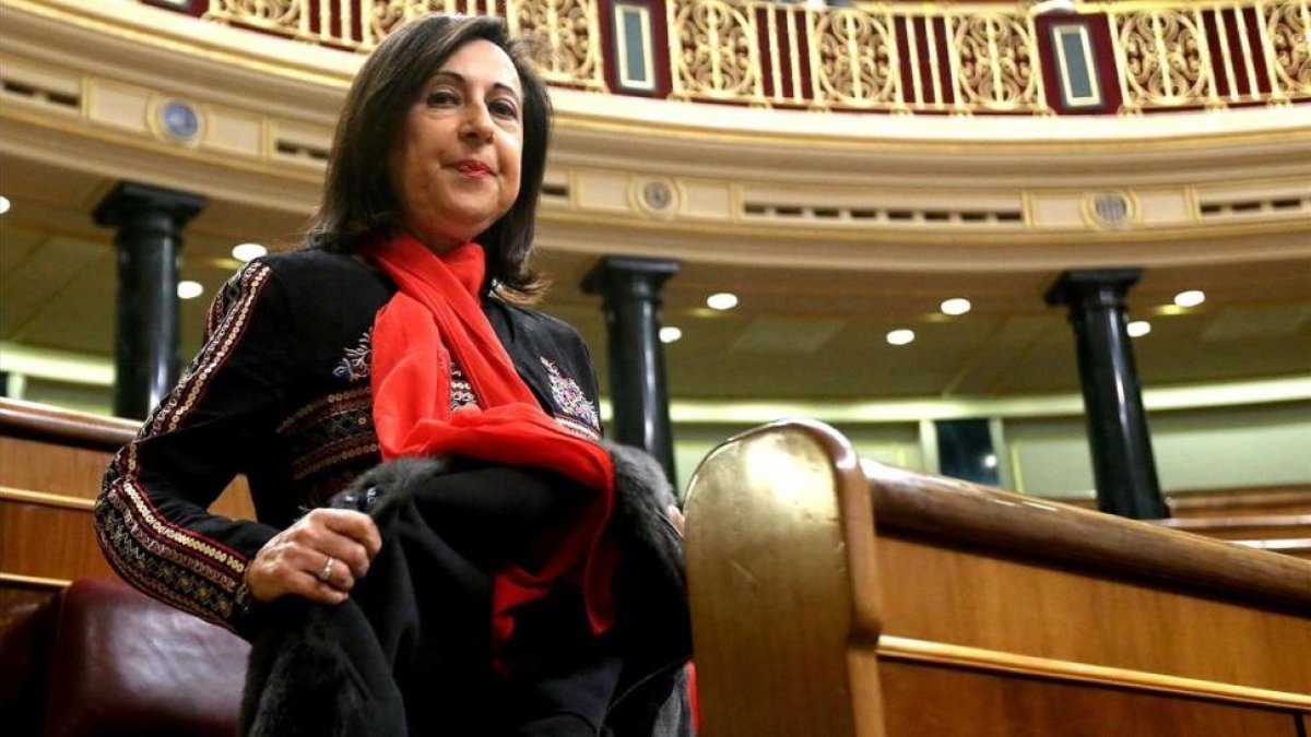 La portavoz del PSOE, Margarita Robles, en el Congreso.-/ JUAN MANUEL PRATS