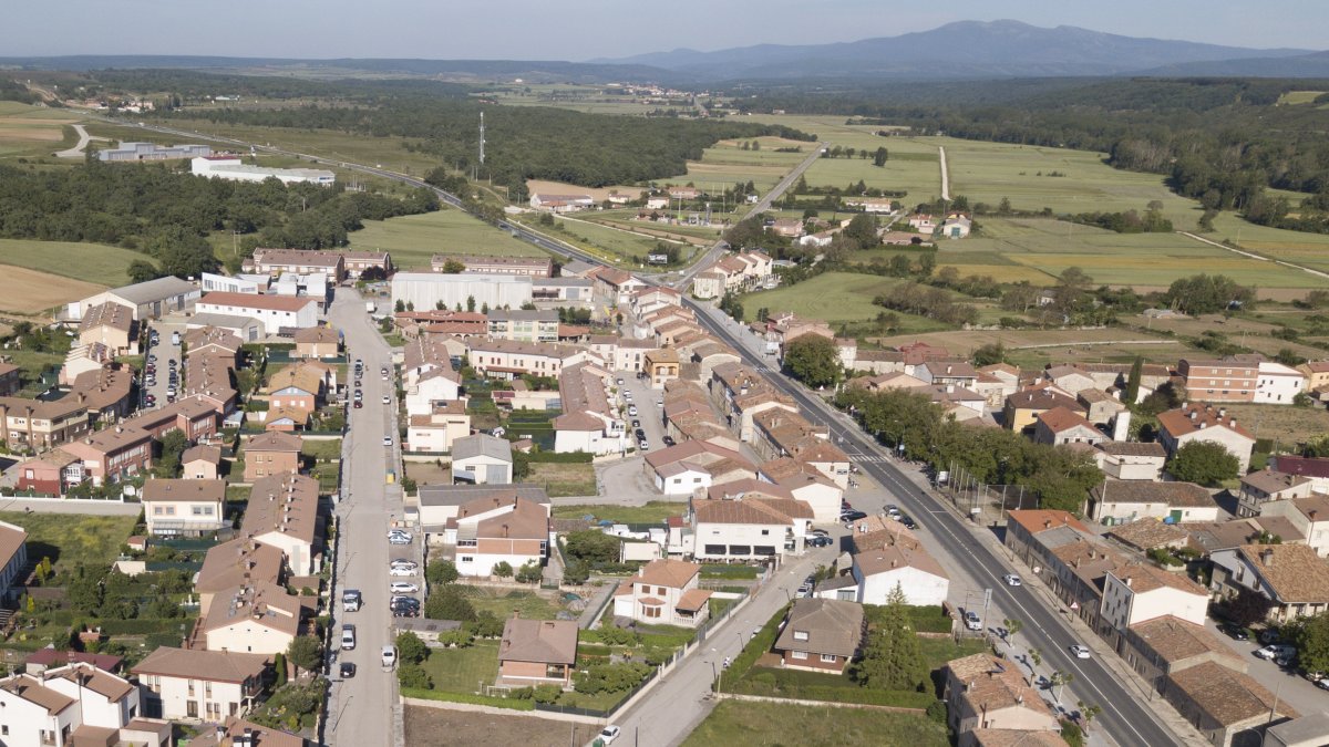Vista aérea de Ibeas de Juarros. ECB