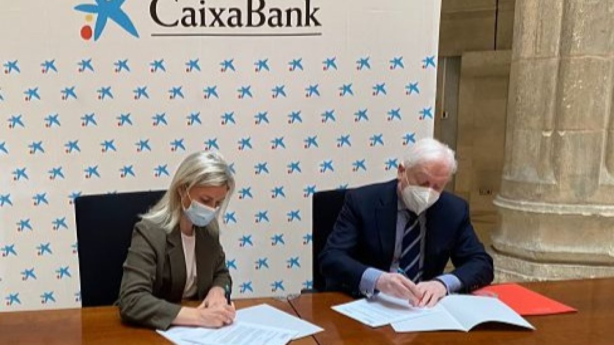La directora territorial de CaixaBank en Castilla y León, Belén Martín Sanz, en su primer acto público tras tomar posesión. ECB