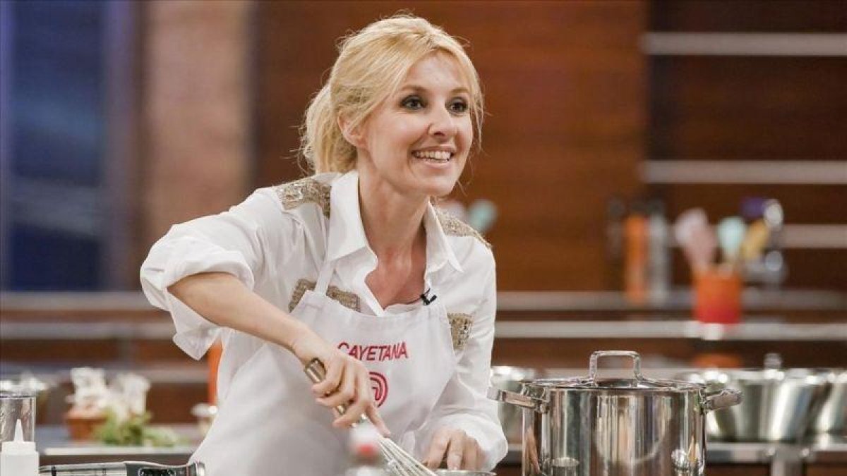 La actriz Cayetana Guillén Cuervo, en un momento de la final del concurso de TVE 'Masterchef celebrity'.-EFE / TVE
