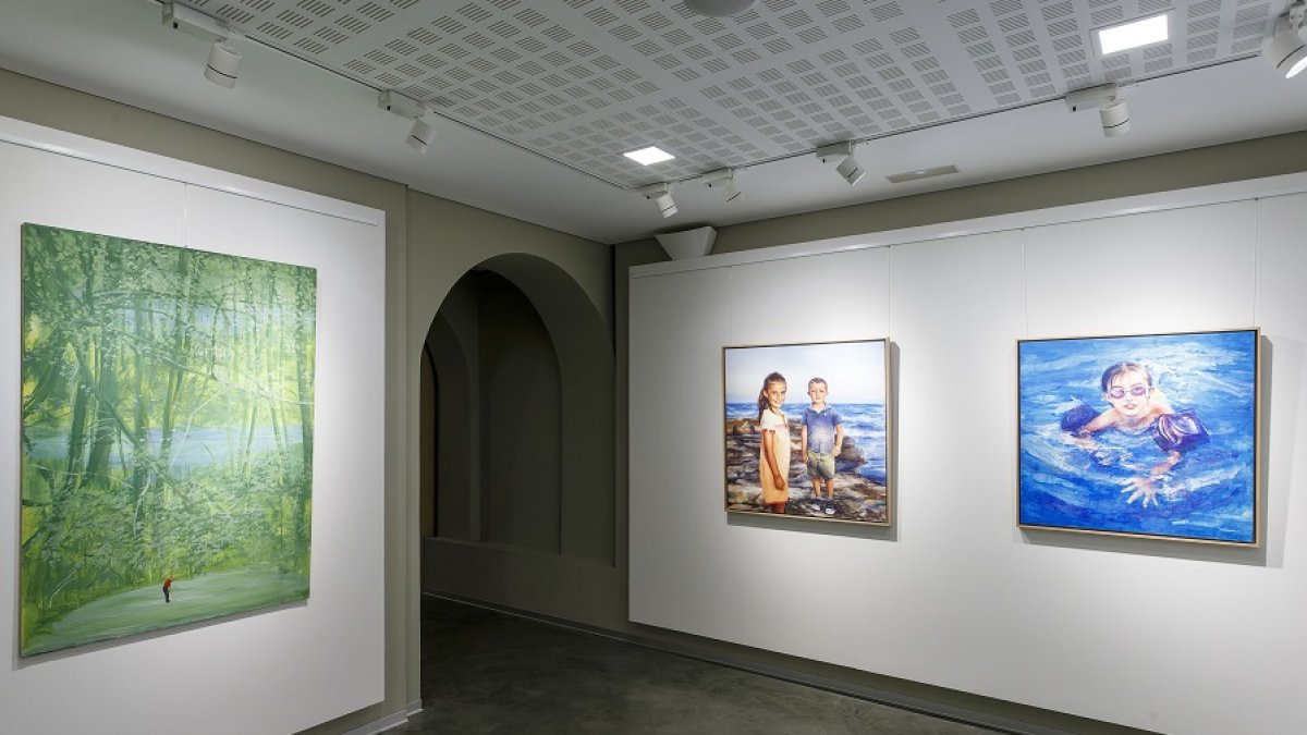 Interior de la zona de exposiciones del Consulado del Mar.