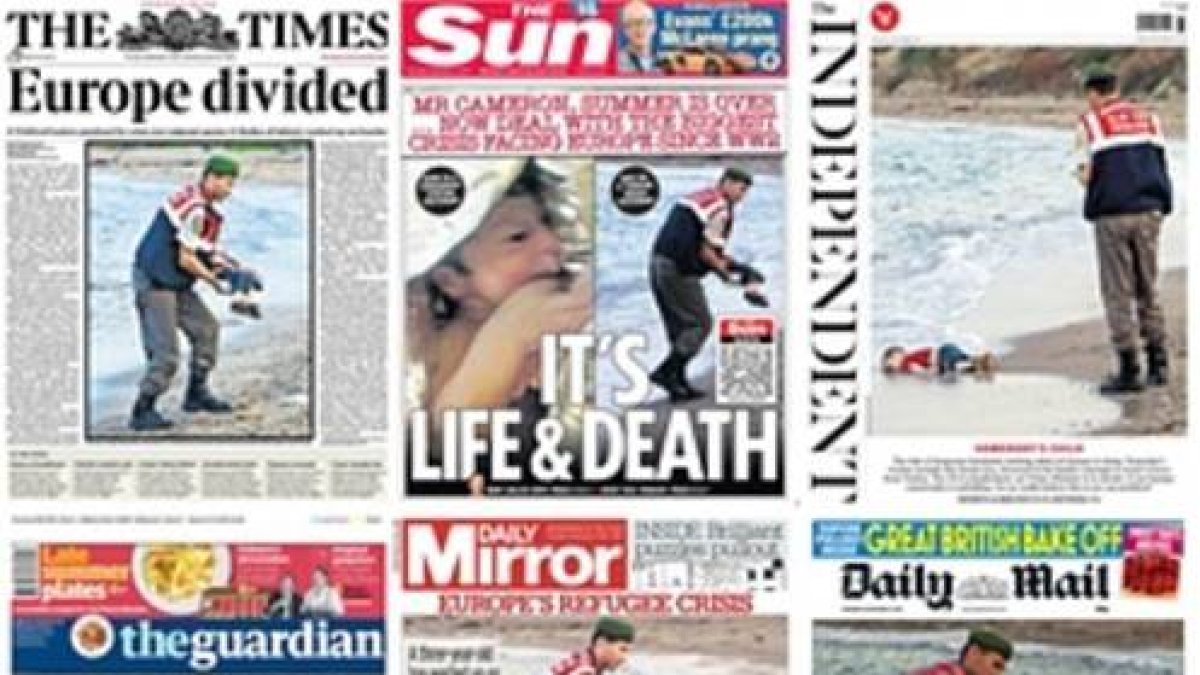 Algunas de las portadas de la prensa británica, críticas con la UE.-