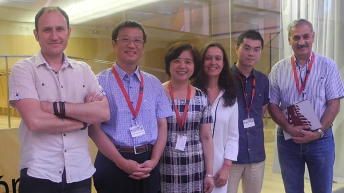 Los ponentes del simposio: Emiliano Bruner, Liu Wu, Wu Xiujie, María Martinón, Yameng Zhang y Bermúdez de Castro.-ECB