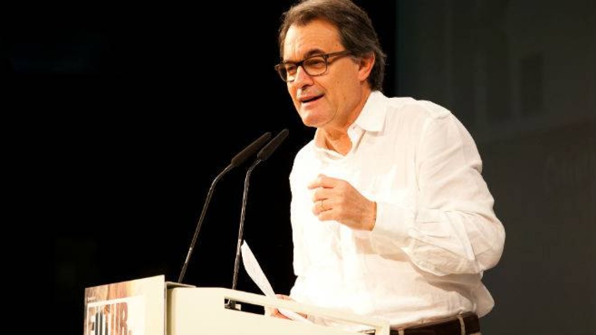 Artur Mas, durante el acto de Molins de Rei.-Foto: ANA MAS