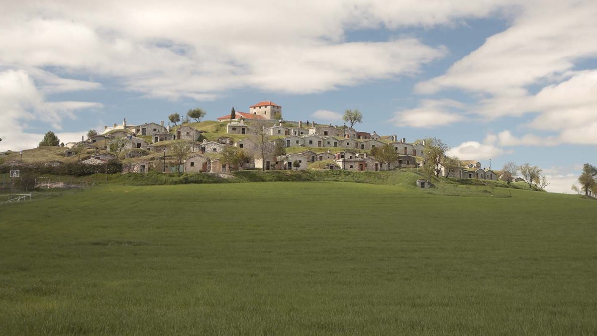 Imagen panorámica del patrimonio etnográfico de Moradillo de Roa,  ECB