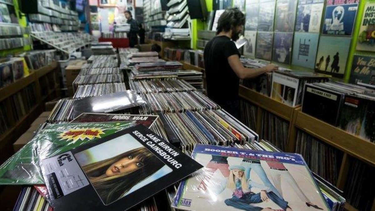La tienda de discos Wah Wah, en Barcelona, en el 2018.-JOAN PUIG