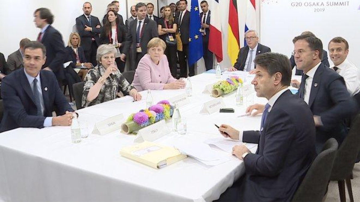 Reunión de los líderes europeos en el G20.-