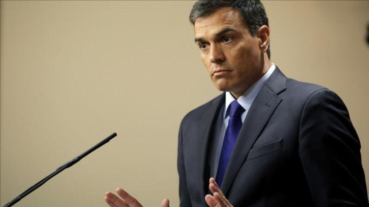 Pedro Sánchez, en el Congreso.-JOSÉ LUIS ROCA