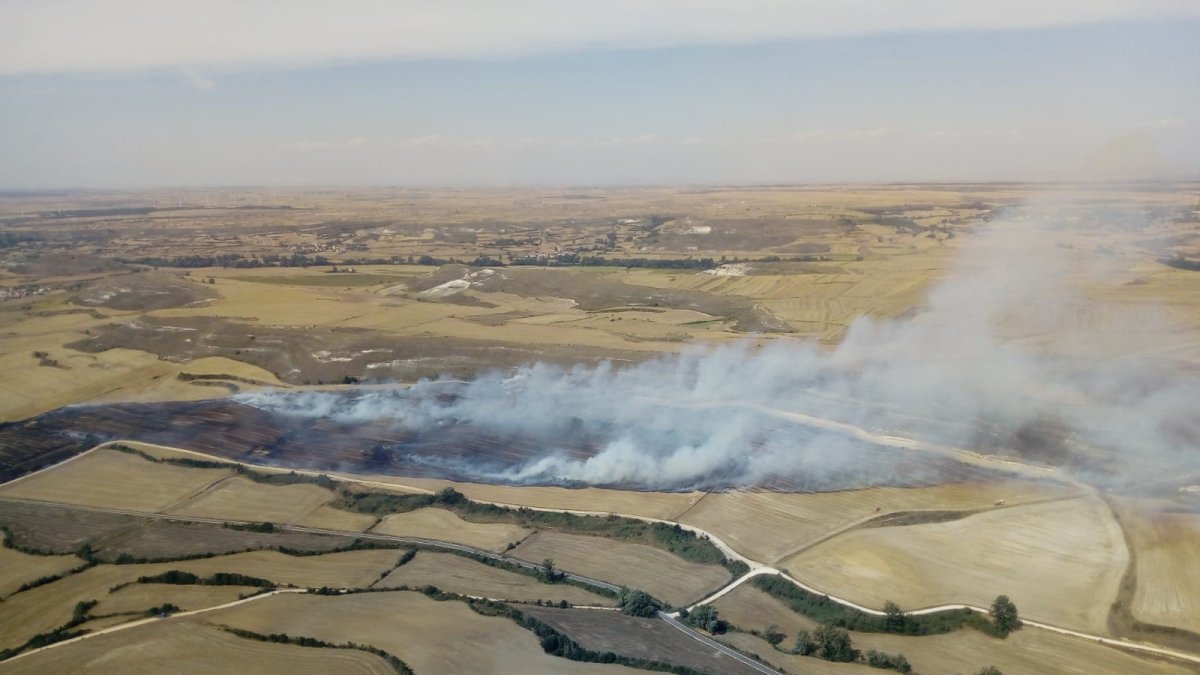 Imagen del incendio. JCyL