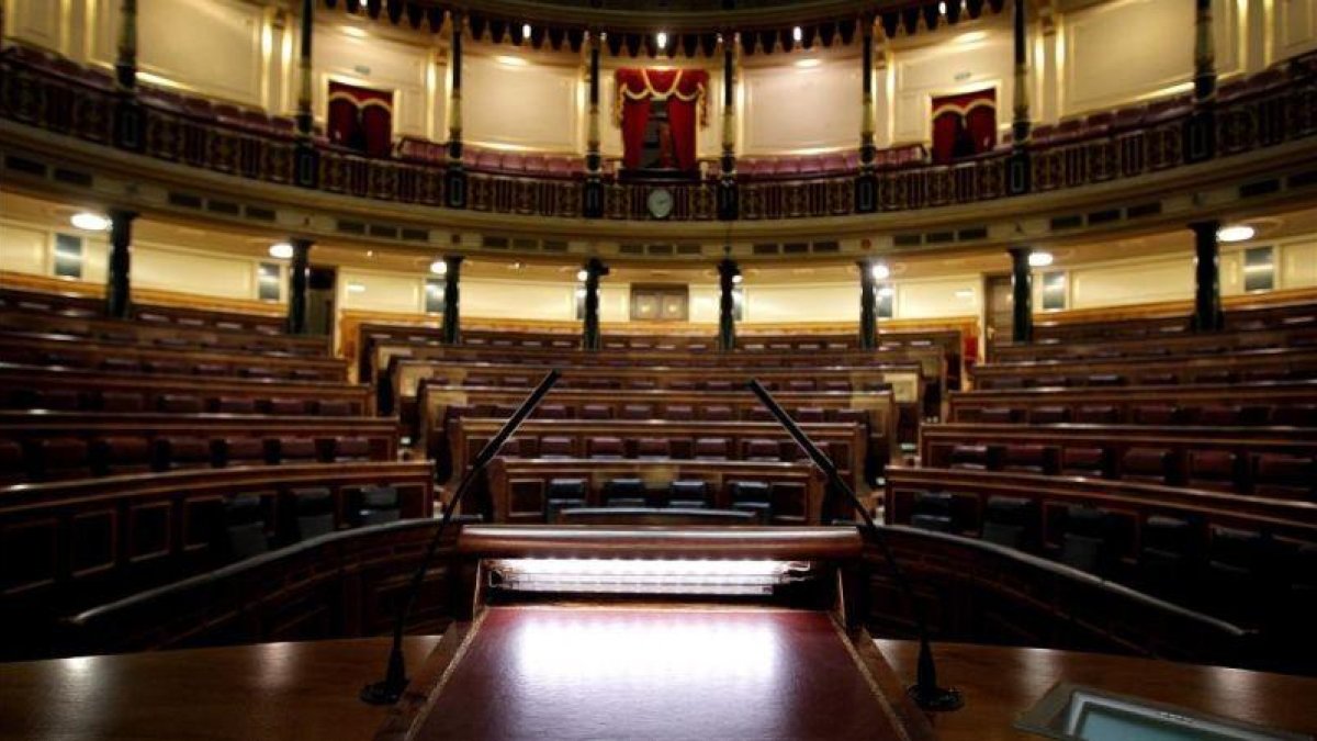 Vista del hemiciclo del Congreso de los Diputados.-JOSÉ LUIS ROCA