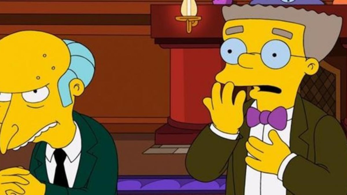 El señor Burns y el fiel Smithers, que sale del armario en la temporada 27ª.-ATRESMEDIA