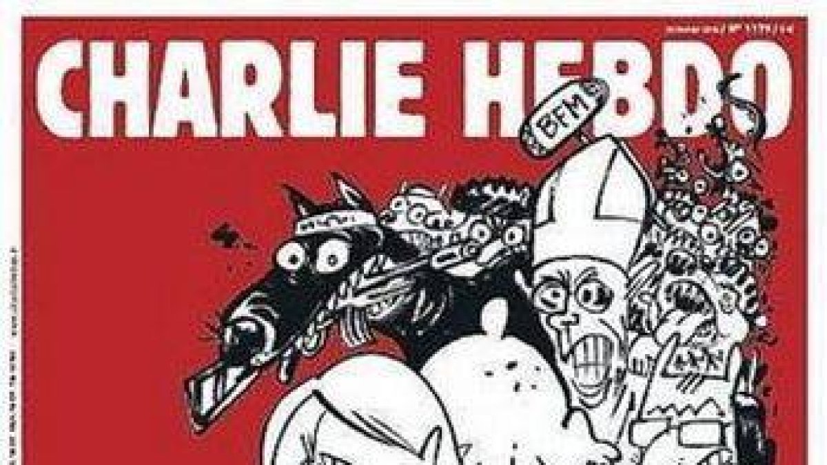 La portada del número de 'Charlie Hebdo' que estará en los quioscos este miércoles.-