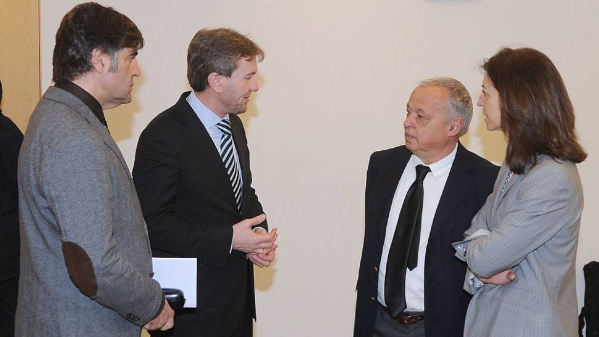 Fernando Gómez, Javier Lacalle, Gonzalo Santoja y Elena Vicente promotores de la iniciativa-Israel L. Murillo