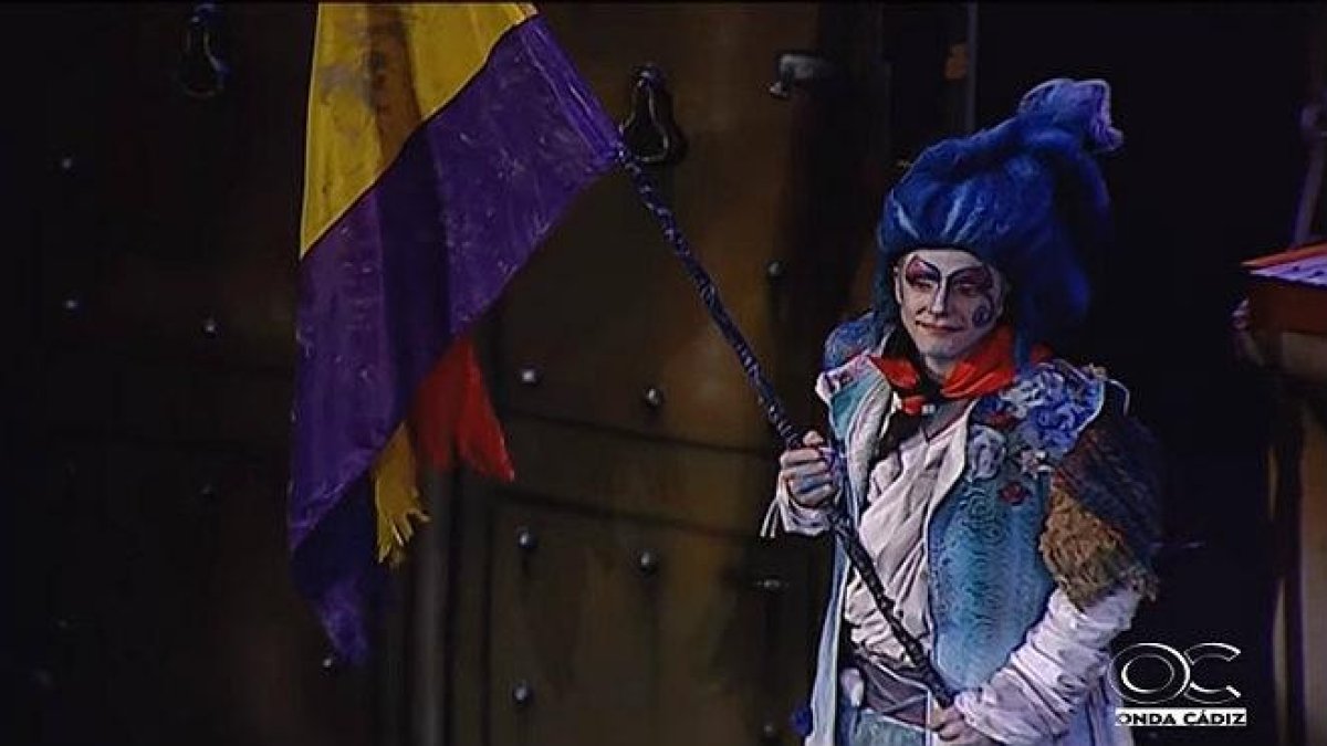 La comparsa 'La Comunidad' recuerda a las víctimas del franquismo en una de sus chirigotas.-ONDA CÁDIZ TV