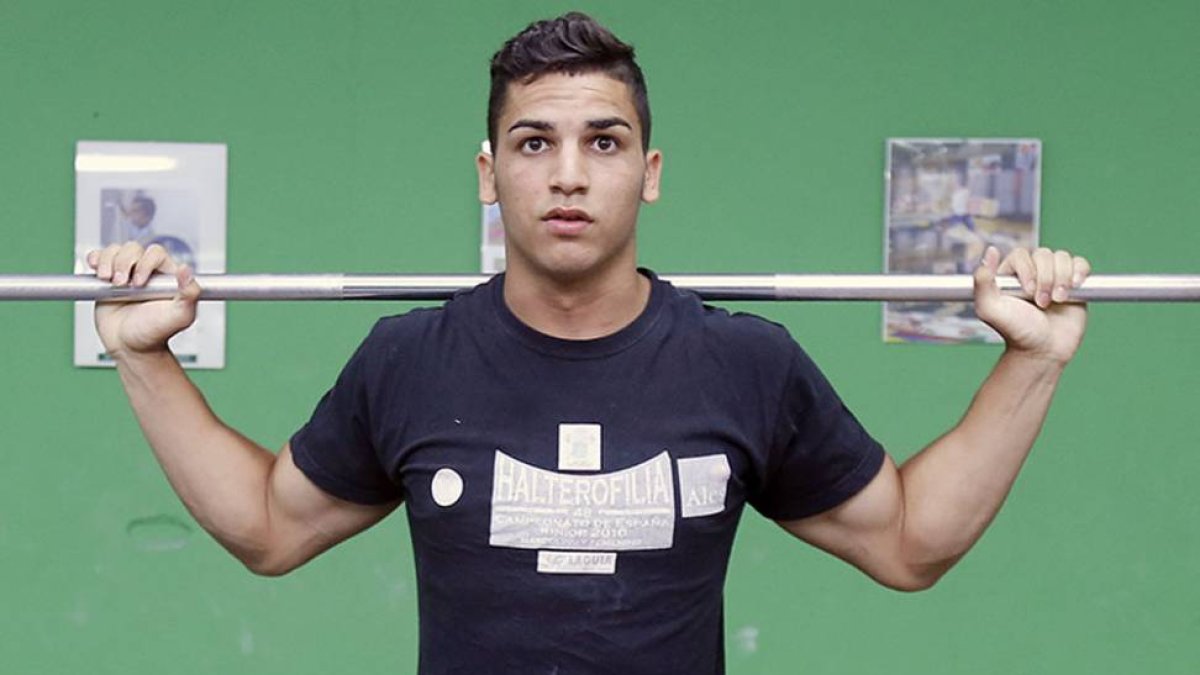 Junior Santana, durante un entrenamiento en El Plantío-Raúl G. Ochoa
