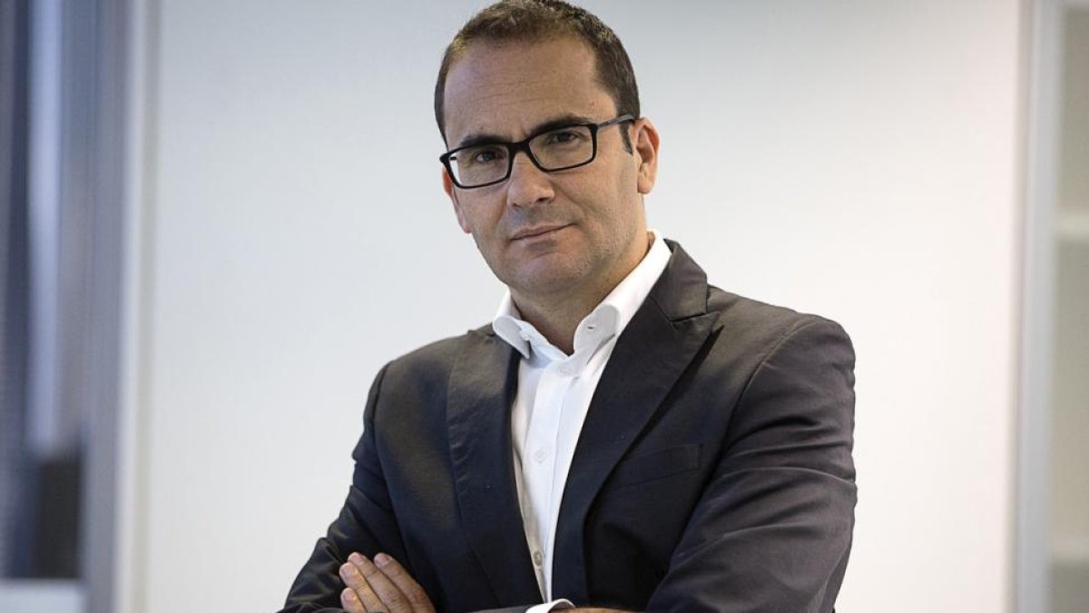 El periodista David Jiménez cuando fue nombrado director de 'El Mundo'.-EFE / ALBERTO DI LOLLI