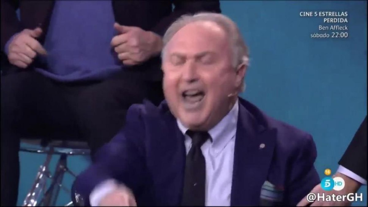 Tonino Lamborghini pierde los papeles en la gala de 'GHVIP'.-@HATERGH / TELE 5