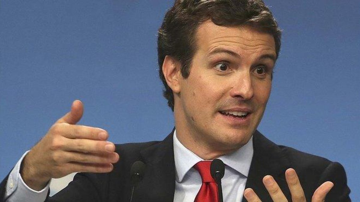 El presidente del PP, Pablo Casado.-DAVID CASTRO