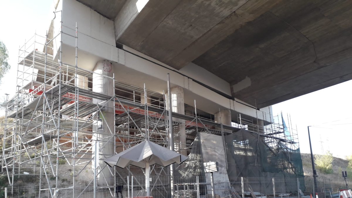 Imagen de los arreglos en el viaducto de Timoteo Arnaiz. ECB