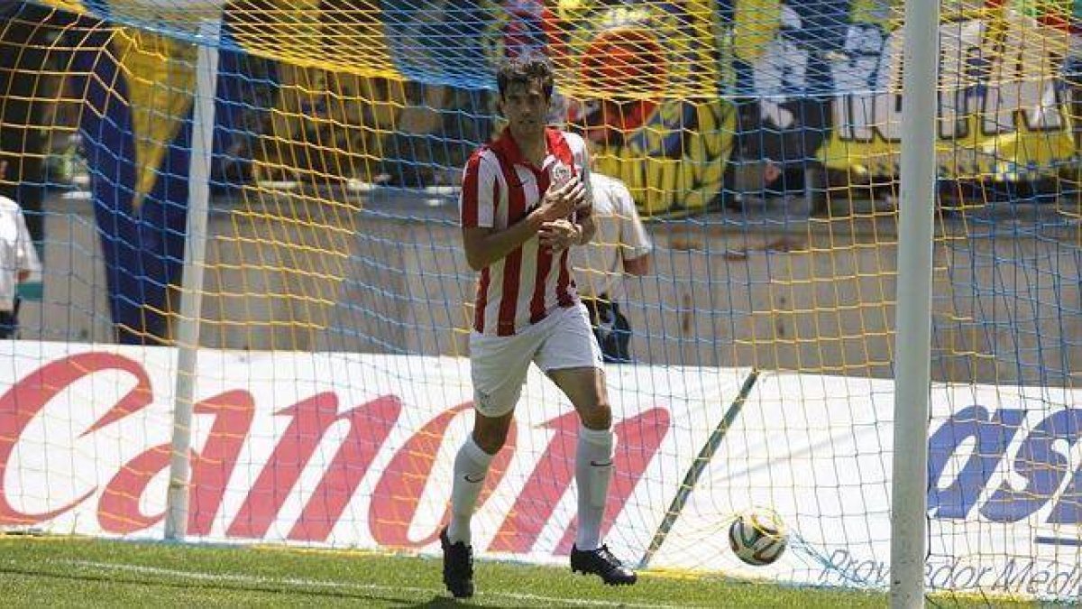 Néstor salinas momentos después de marcar en el Ramón de Carranza.-