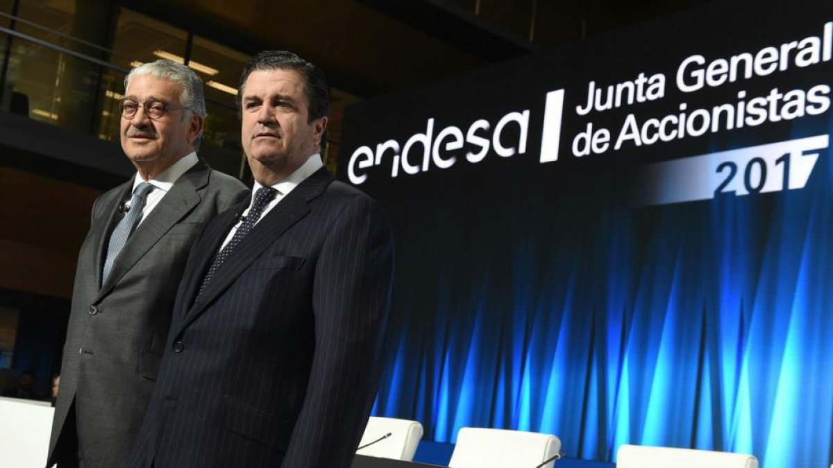 El consejero delegado de Endesa, José Bogas, ha destacado que, una vez más, el grupo ha cumplido con sus compromisos alcanzando unos resultados mejores que los objetivos presentados al mercado.-JOSE LUIS ROCA (EFE)